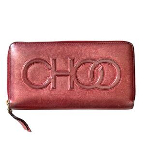 JIMMY CHOO Pink Bettina Omna Leather Continental Wallet